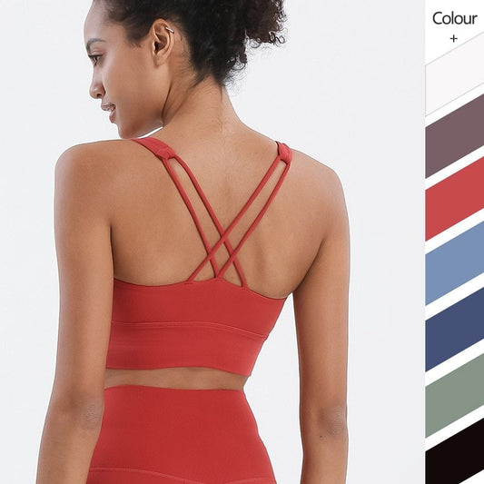Cross-Strap Padded Sports Bra