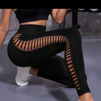 Hollow Tie-Dye High Waist Yoga Pants